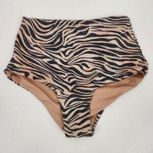 L*Space Portia Bikini Bottom Animal Print Size Small Full Bottom